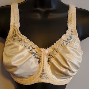 Warner's minimizer firm support nude lace underwire bra 36 DD